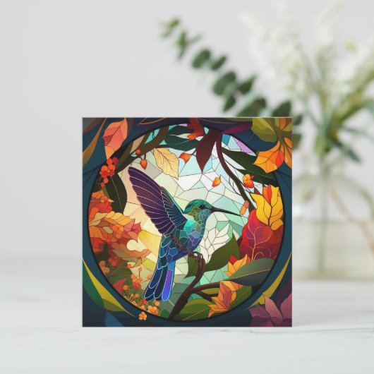 Vogelvogels Glas in lood (Staand voorkant)