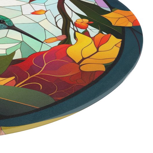 Vogelvogels Glas in lood Snijplank (Hoek)