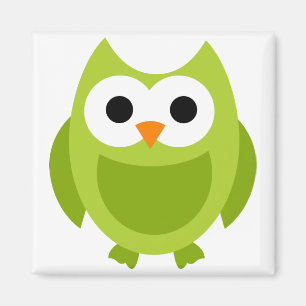 Vogelvogels Groene Cartoon Magneet