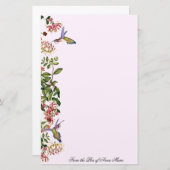 Vogelvogels Honeysuckle Flowers Floral Briefpapier (Voorkant / Achterkant)