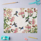 Vogelvogels Honeysuckle Flowers Weefpapier Tissuepapier (Craft)