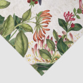 Vogelvogels Honeysuckle Flowers Weefpapier Tissuepapier (Detail)