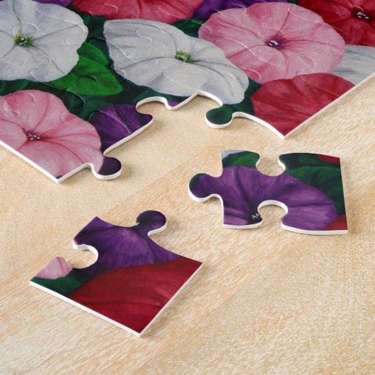 Vogelvogels in de bloemenhok van Fuchsia Legpuzzel (Zijkant)