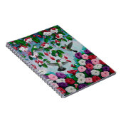 Vogelvogels in de bloemenhok van Fuchsia Notitieboek (Rechterzijde)