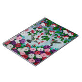 Vogelvogels in de bloemenhok van Fuchsia Notitieboek (Linkerzijde)