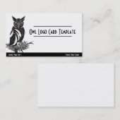 Vogelvogels in een Visitekaartje van de Nest Owl (Voorkant / Achterkant)