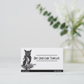 Vogelvogels in een Visitekaartje van de Nest Owl (Staand voorkant)