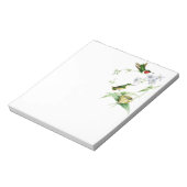 Vogelvogels in het wild levende dieren bloemen blo notitieblok (Linkerzijde)