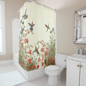 Vogelvogels in het wild levende dieren bloemen douchegordijn (In situ)