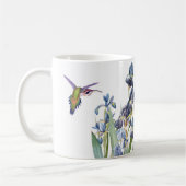 Vogelvogels in het wild levende dieren Iris Floral Koffiemok (Links)