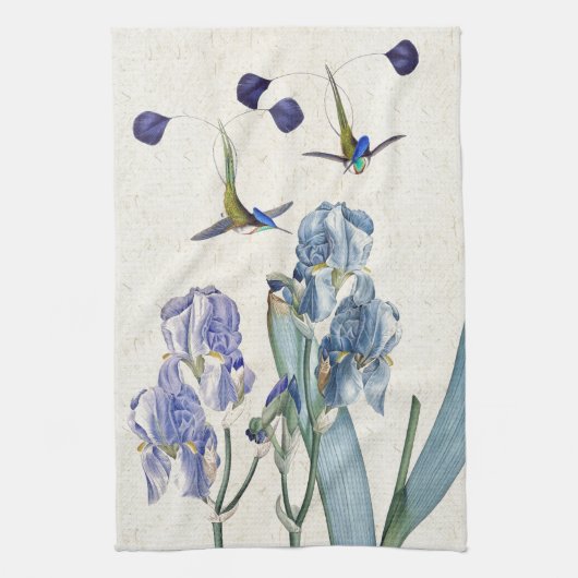 Vogelvogels Iris Flower Kitchen Towel Theedoek (Verticaal)