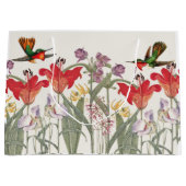 Vogelvogels Lily Flowers Garden Gift Bag Groot Cadeauzakje (Voorkant)