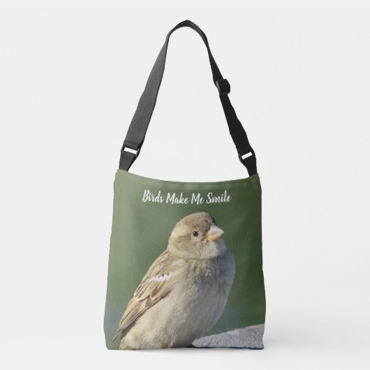 Vogelvogels maken me een glimlach-milrow foto crossbody tas (Voorkant)