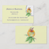 Vogelvogels, Natuur, wilde dieren, Visitekaartje (Voorkant / Achterkant)