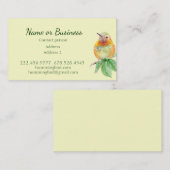 Vogelvogels, Natuur, wilde dieren, Visitekaartje (Voorkant / Achterkant)