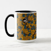 Vogelvogels op blauwbes-takken mok (Links)