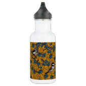 Vogelvogels op blauwbes-takken waterfles  (Rechts)