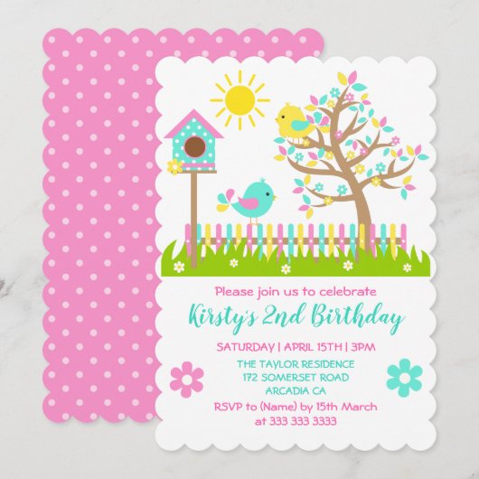 Vogelvogels op zaterdag kaart (Voorkant / Achterkant)