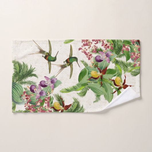 Vogelvogels Orchid Flowers Bath Towel Set Bad Handdoek (Handdoek)