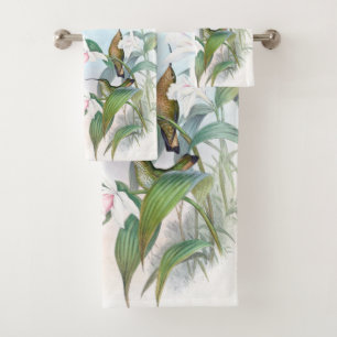 Vogelvogels Orchid Flowers Bath Towel Set Bad Handdoek