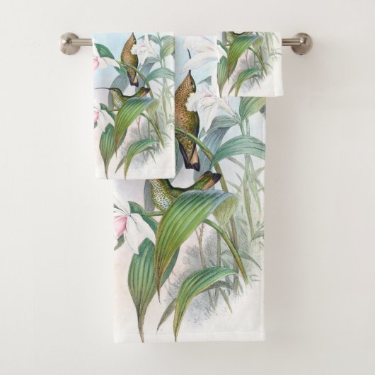 Vogelvogels Orchid Flowers Bath Towel Set Bad Handdoek (Insitu)