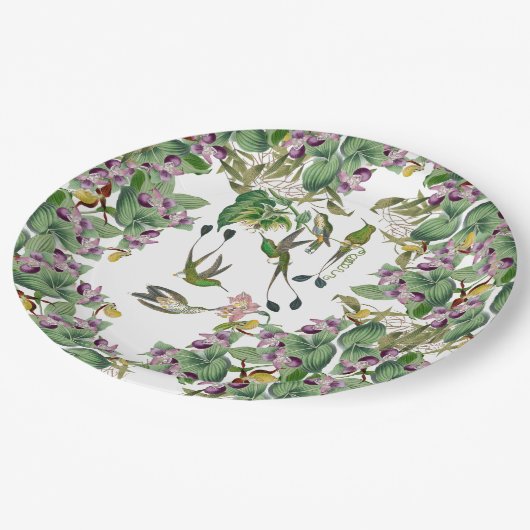 Vogelvogels Orchid Flowers Paper Bord (Gekanteld)