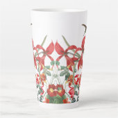 Vogelvogels Rode tuinbloemen latte Mok (Voorkant)