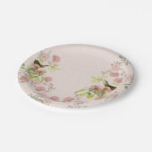 Vogelvogels Roos Rosebud Flowers Paper Bord (Gekanteld)