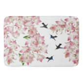 Vogelvogels Roze Orchidee Flowers Bathmat Badmat (Voorkant)