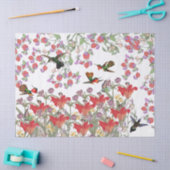 Vogelvogels Sweet Pea Flowers Weefpapier Tissuepapier (Craft)