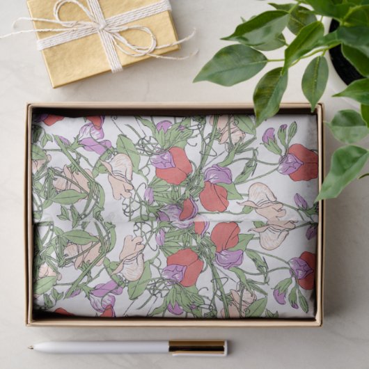 Vogelvogels Sweet Pea-fluitenpapier Tissuepapier (Geschenk)