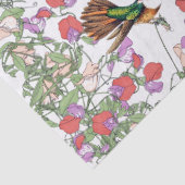 Vogelvogels Sweet Pea-fluitenpapier Tissuepapier (Detail)