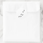 Vogelvogels - Tracks Ronde Sticker (Tas)