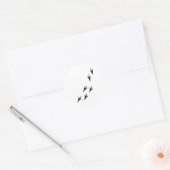 Vogelvogels - Tracks Ronde Sticker (Envelop)