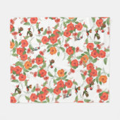 Vogelvogels Tropische vloerbedekking Fleece Deken (Voorkant (Horizontaal))