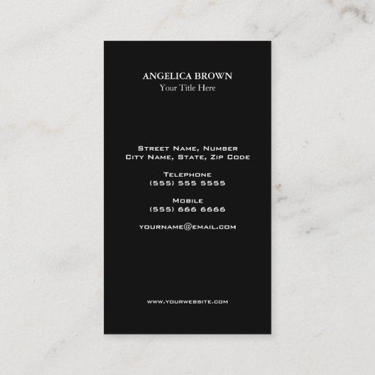 Vogelvogels Visitekaartje (Achterkant)