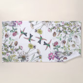 Vogelvogels Wilde bloemen Bloemdoeken Strandlaken (Voorkant)