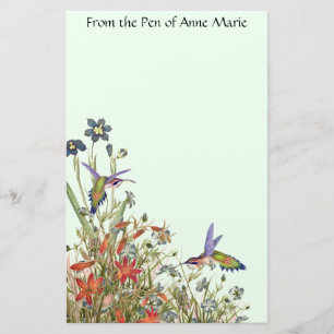 Vogelvogels Wilde bloemen Floral Briefpapier