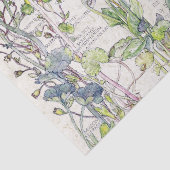 Vogelvogels Wilde bloemen Weefpapier Tissuepapier (Detail)