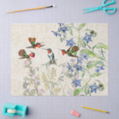 Vogelvogels Wilde bloemen Weefpapier Tissuepapier (Craft)