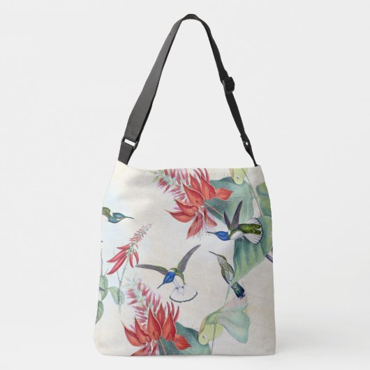 Vogelvogels Wilde dieren Canvas tas Bloemen dieren (Achterkant)