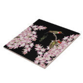 Vogelvogels Wilde dieren Orchidee Flowers Tile Tegeltje (Zijkant)