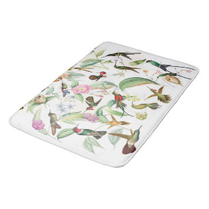 Vogelvogels Wilde Vloeibloemen Bath Mat
