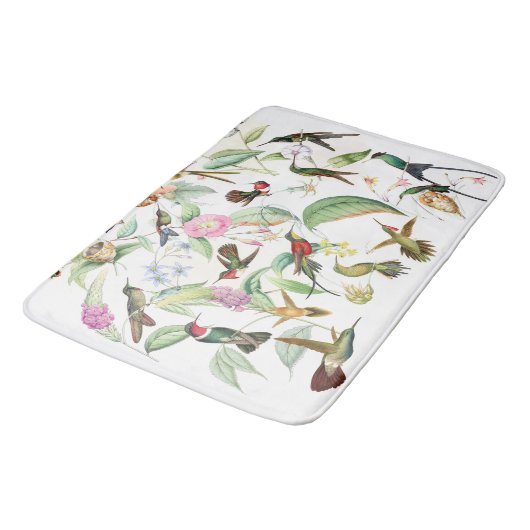 Vogelvogels Wilde Vloeibloemen Bath Mat (Gekanteld)