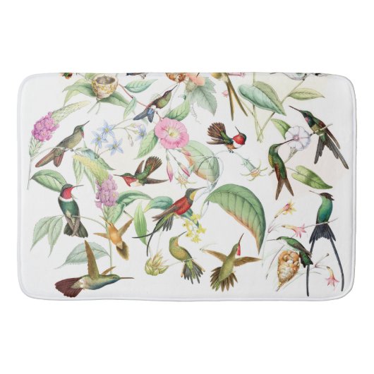 Vogelvogels Wilde Vloeibloemen Bath Mat (Voorkant)
