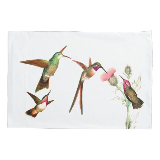 Vogelvogels Wilde Vloeibloemen Pillowcase Kussensloop (Achterkant)