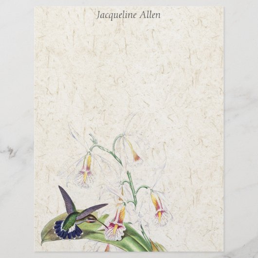 Vogelvogels Wildlife Flowers Letterhead (Voorkant)