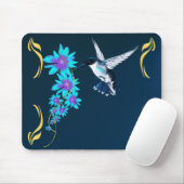 Vogelvogelvlucht in Blue Mousepad Muismat (Met muis)