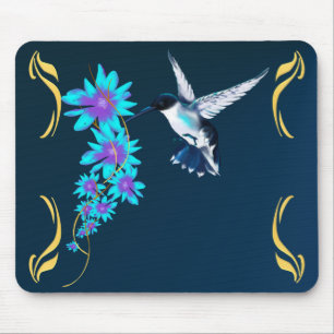 Vogelvogelvlucht in Blue Mousepad Muismat