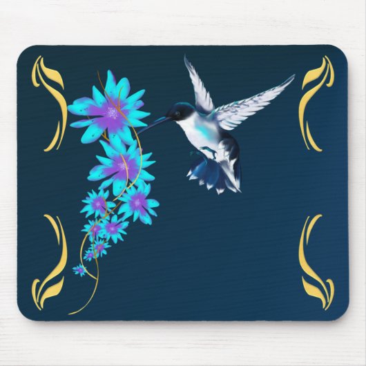 Vogelvogelvlucht in Blue Mousepad Muismat (Voorkant)